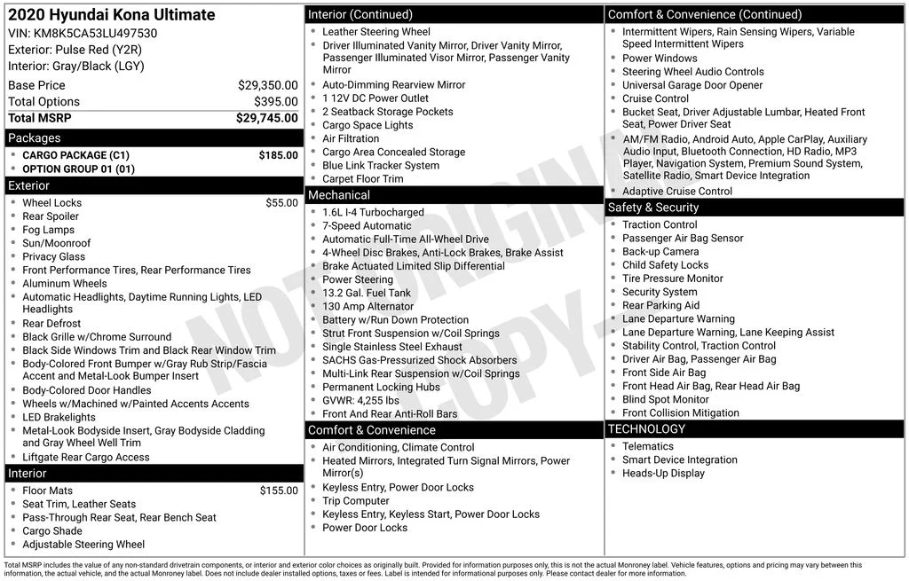 Used 2020 Red Hyundai Ultimate image 17