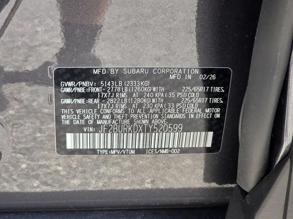 New 2026 MAGNETITE GRAY METALLIC Subaru Wilderness image 31