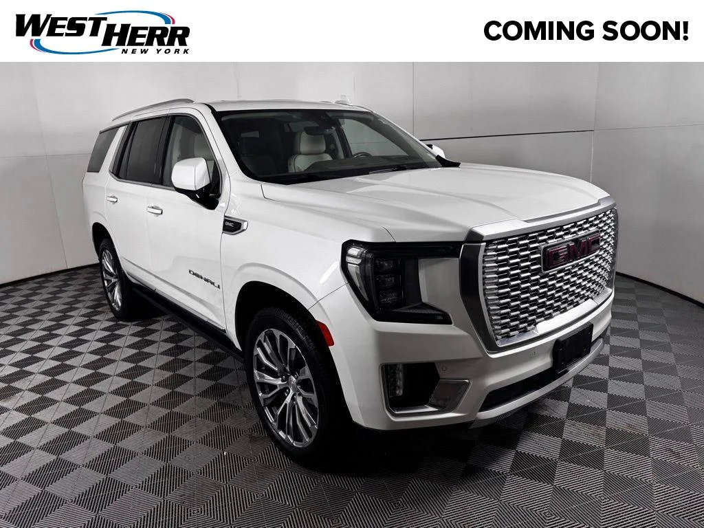 Used 2021 White Frost Tri-Coat GMC Denali image 1
