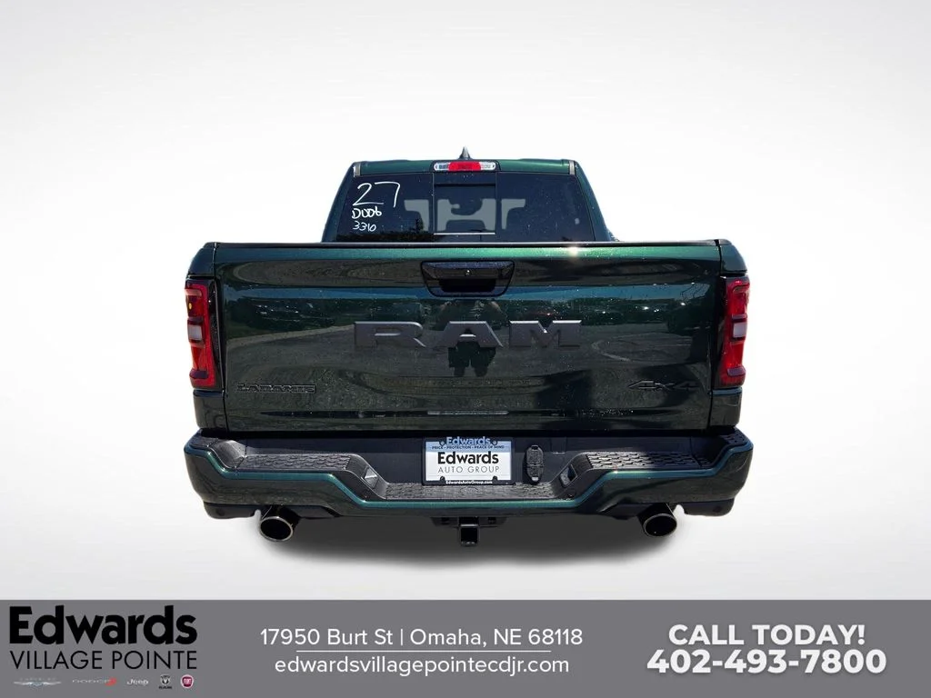 New 2026 Serrano-Green Metallic Exterior Paint RAM Laramie image 4