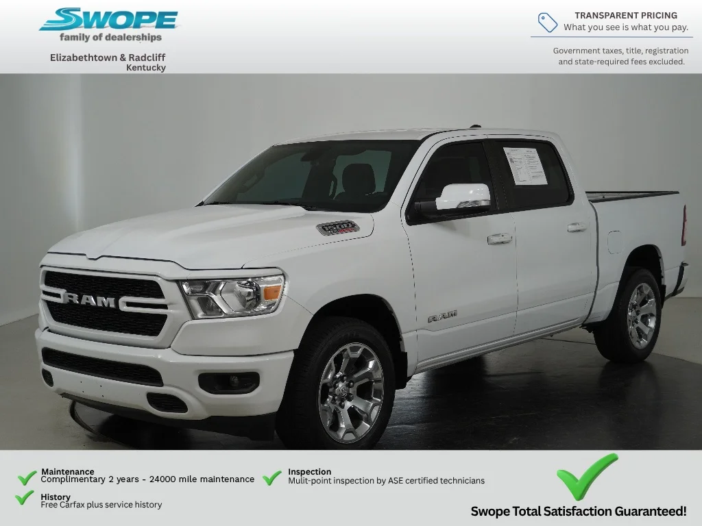 Used 2022 Bright White Clearcoat Ram Big Horn image 7
