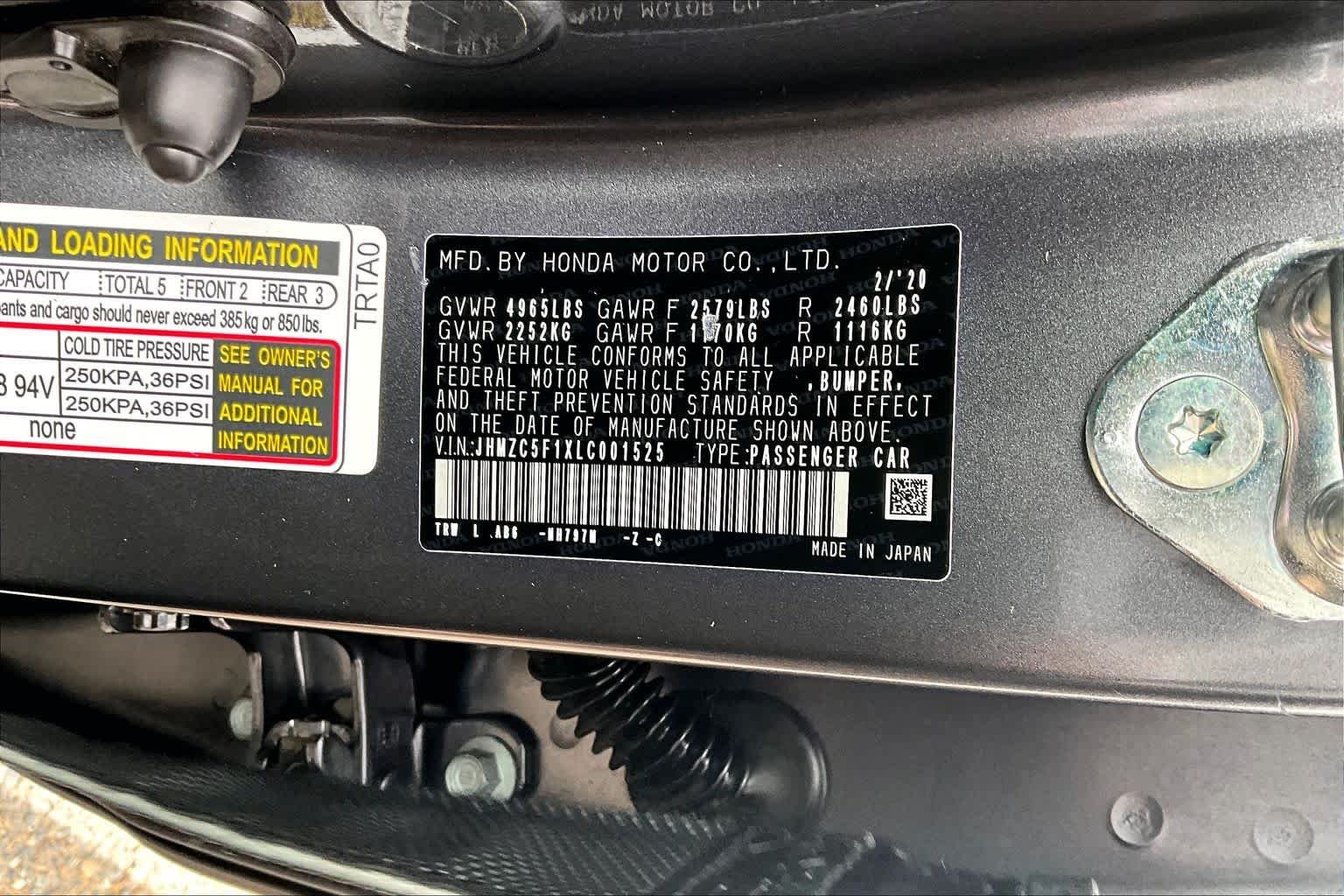 Used 2020 Modern Steel Metallic Honda  image 36