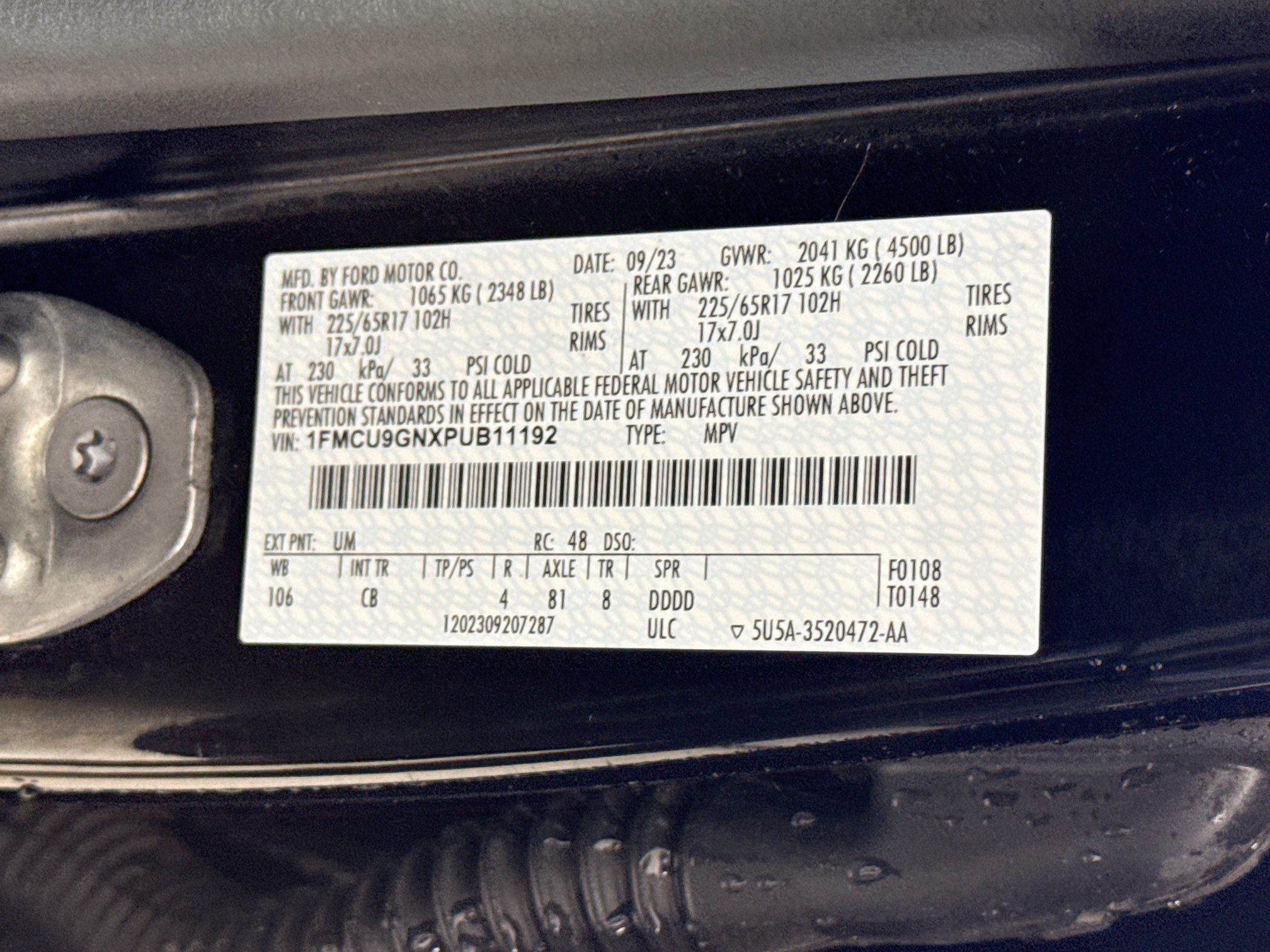 Used 2023 Agate Black Metallic Ford Active image 32