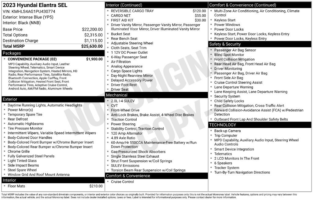 Certified Used 2023 Blue Hyundai SEL image 30