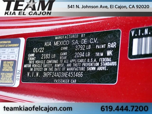 Certified Used 2022 Red Kia LXS image 31
