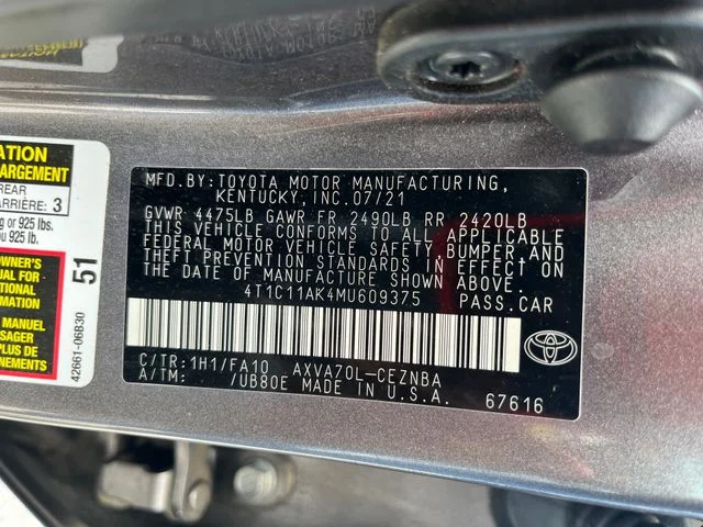 Used 2021 Gray Toyota LE image 10