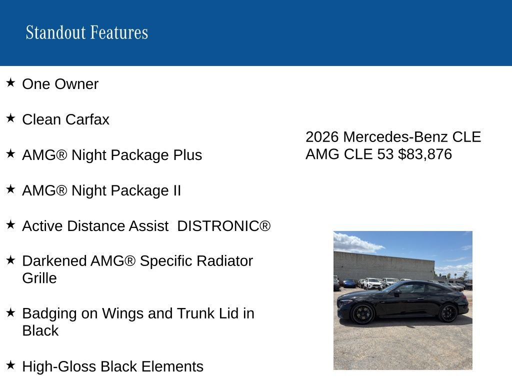 Certified Used 2026 Black Mercedes-Benz CLE 53 AMG® image 8