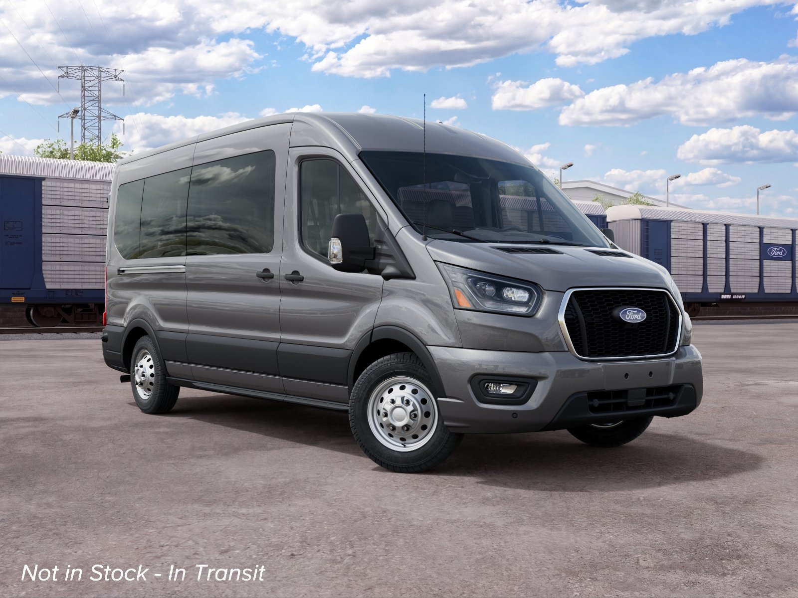New 2027 Carbonized Gray Metallic Ford Passenger Van XLT image 4