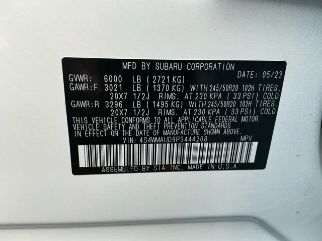 Used 2023 Crystal White Pearl Subaru Limited image 16