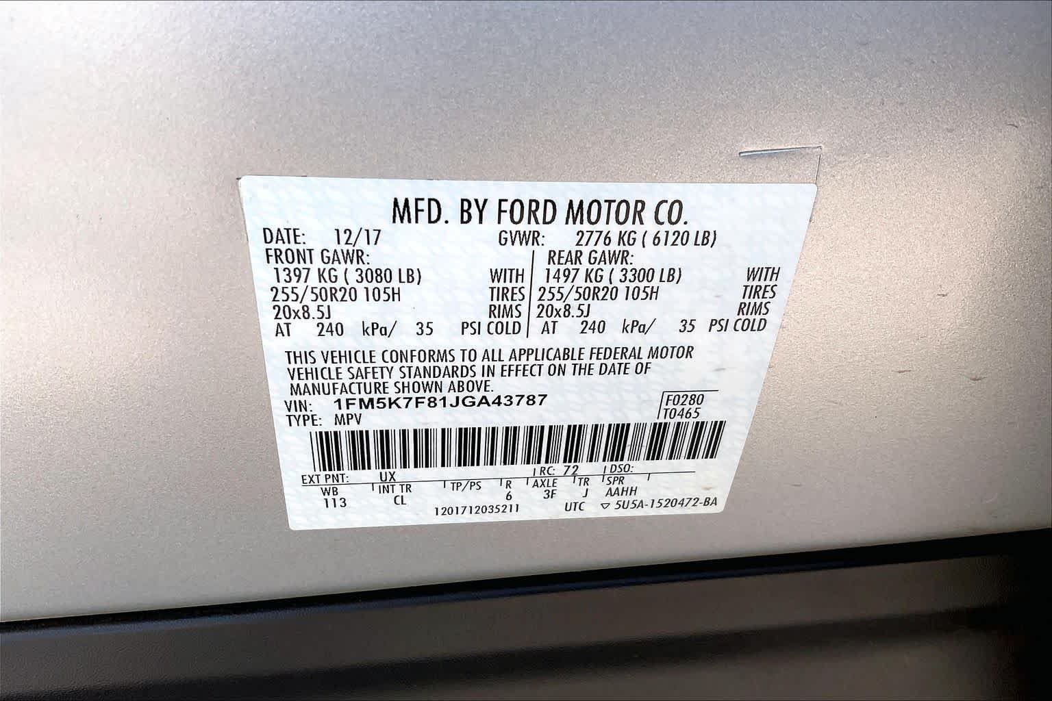 Used 2018 Ingot Silver Metallic Ford Limited image 33