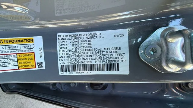 New 2026 Urban Gray Pearl Honda Touring Hybrid image 34