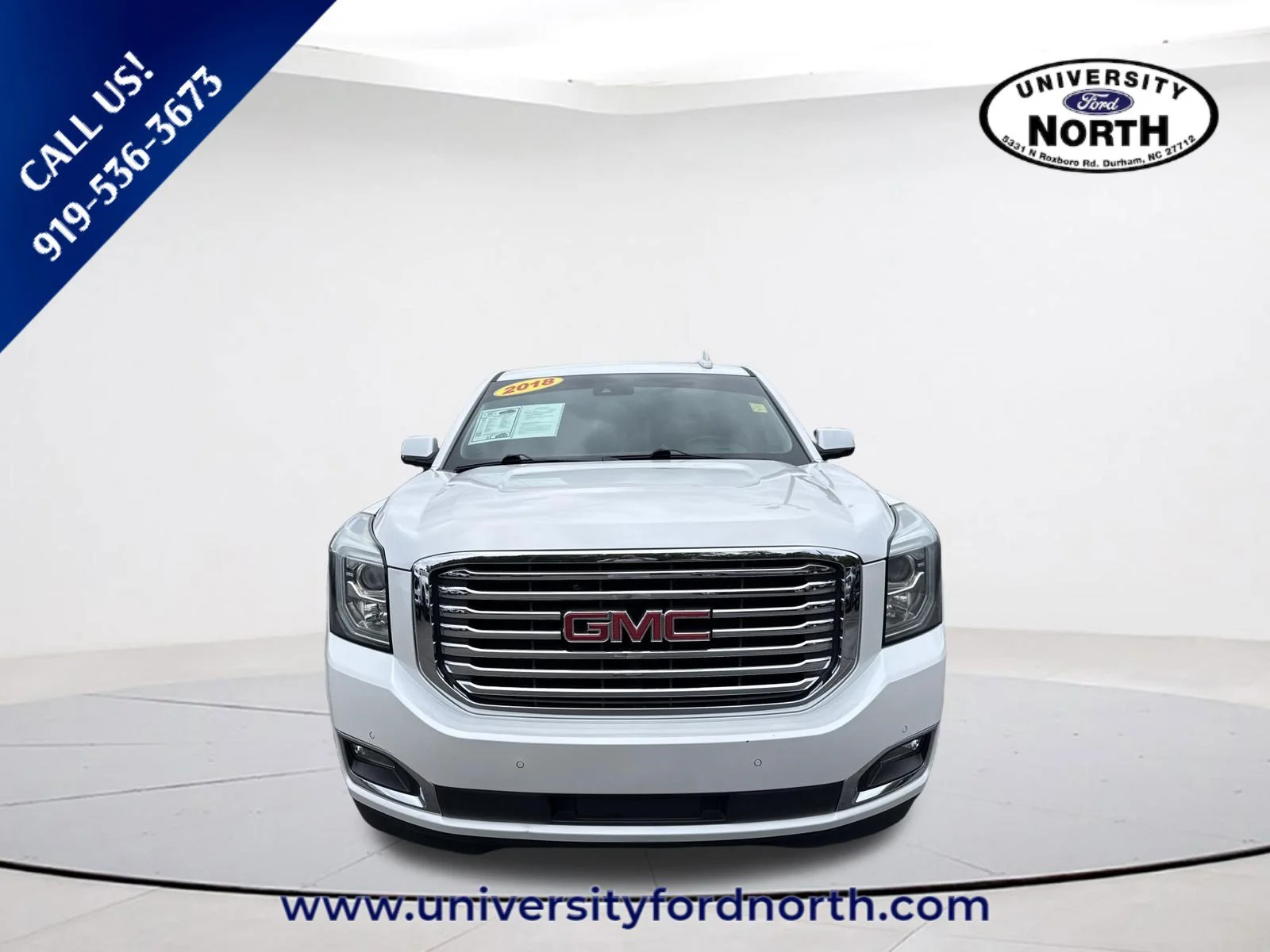 Used 2018 White Frost Tricoat GMC SLT image 2