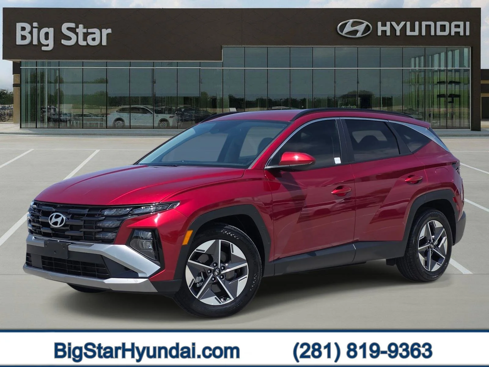 Used 2025 Ultimate Red Hyundai SEL image 1