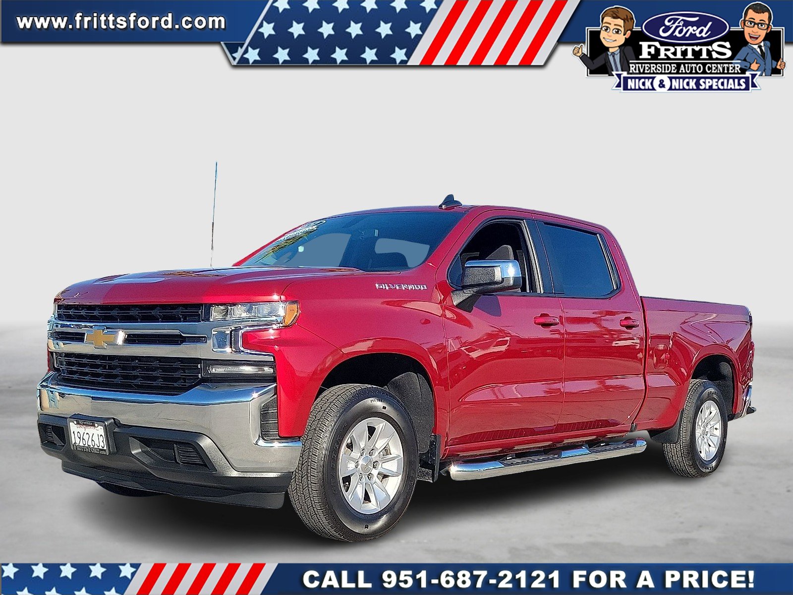 Certified Used 2021 Cherry Red Chevrolet 2WD Crew Cab Standard Bed LT image 1