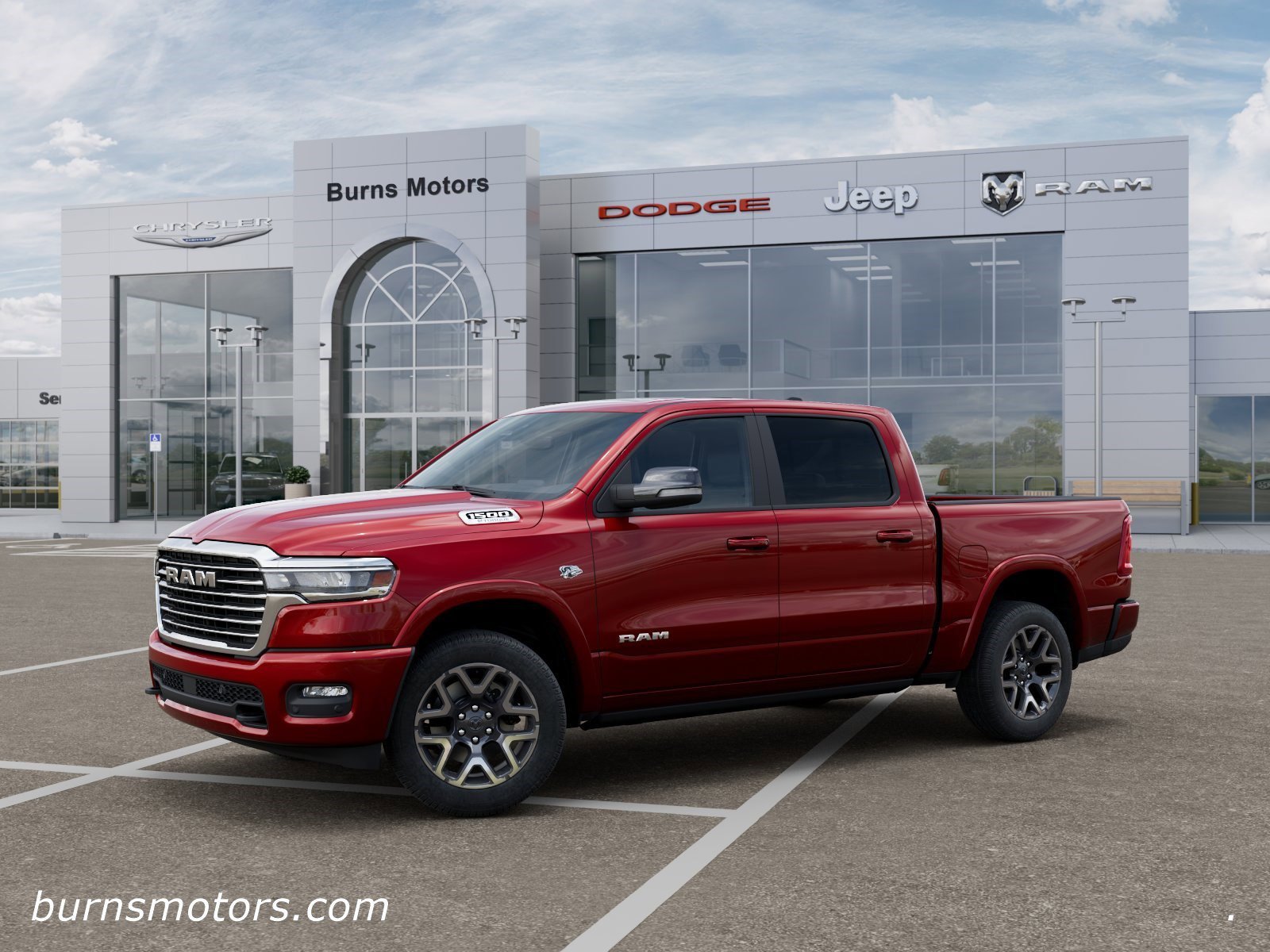 New 2026 Molten Red Pearl-Coat Exterior Paint RAM Laramie Southwest Edition image 2