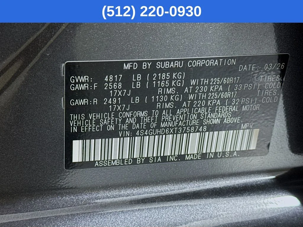 New 2026 Gray Subaru Premium image 39