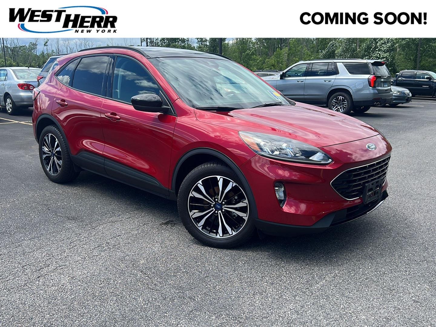 Used 2022 Rapid Red Metallic Tinted Clearcoat Ford SEL image 1