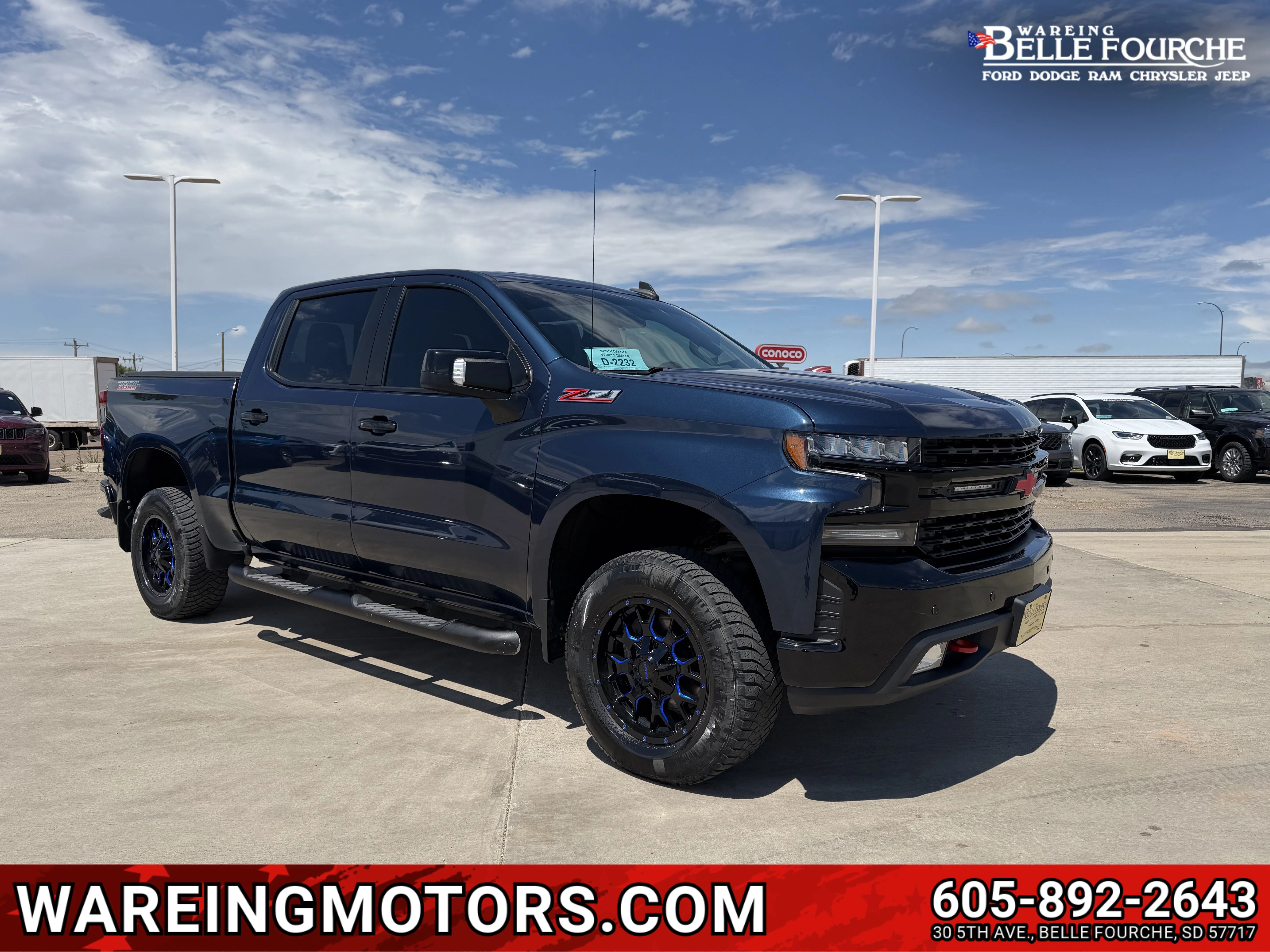 Used 2021 Blue Chevrolet LT Trail Boss image 1