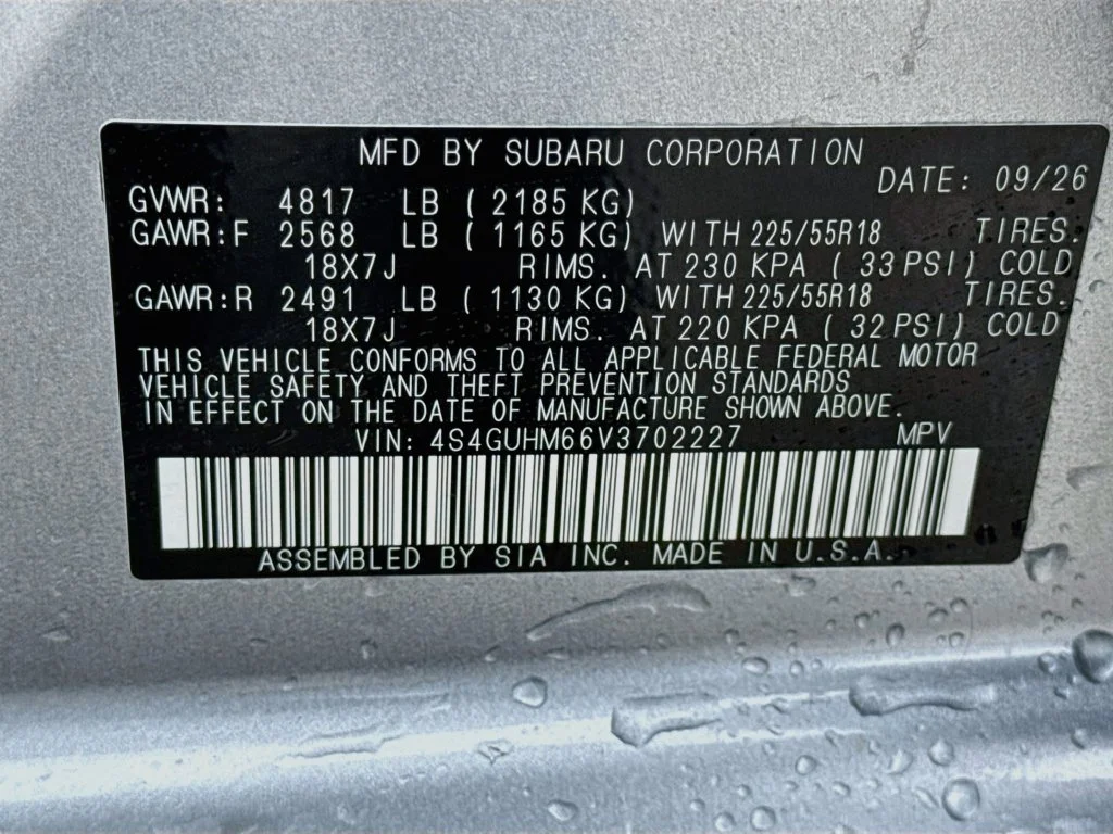 New 2027 Silver Subaru Limited image 39
