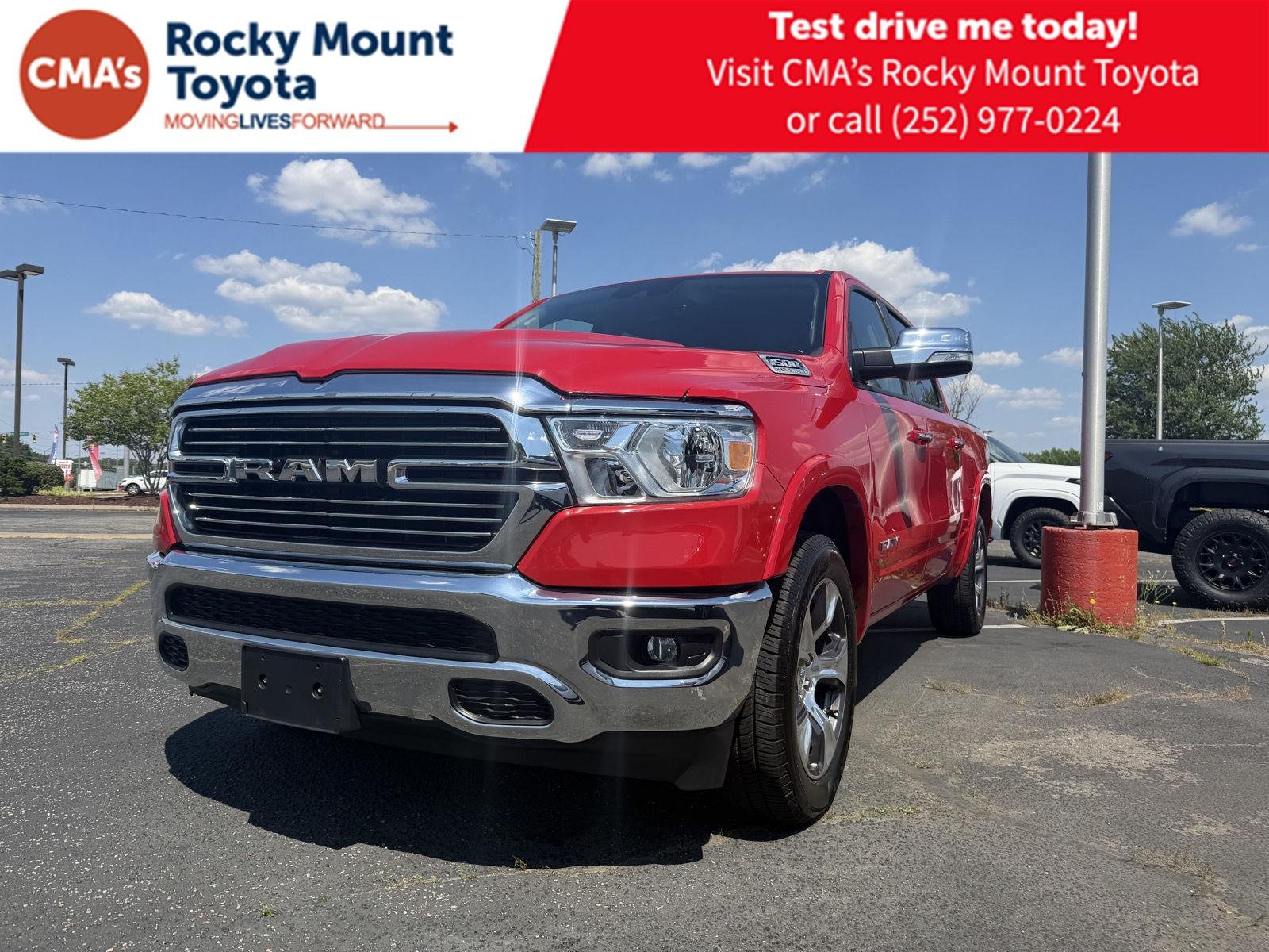 Used 2022 Flame Red Clearcoat Ram Laramie image 3