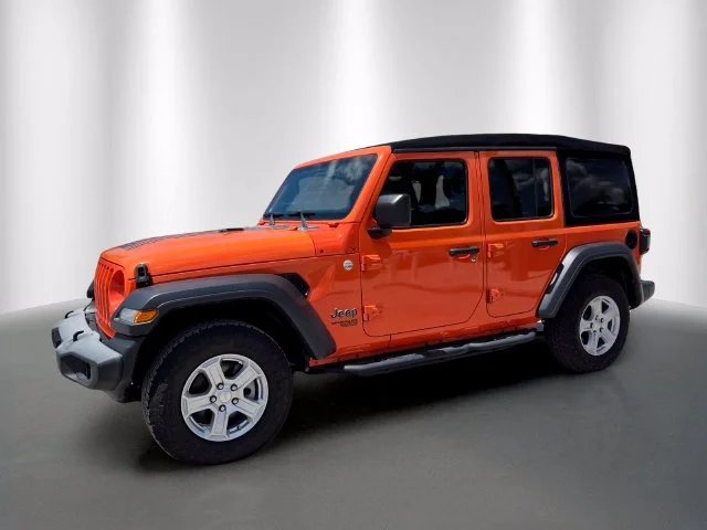 Used 2018 Orange Jeep Unlimited Sport S image 2