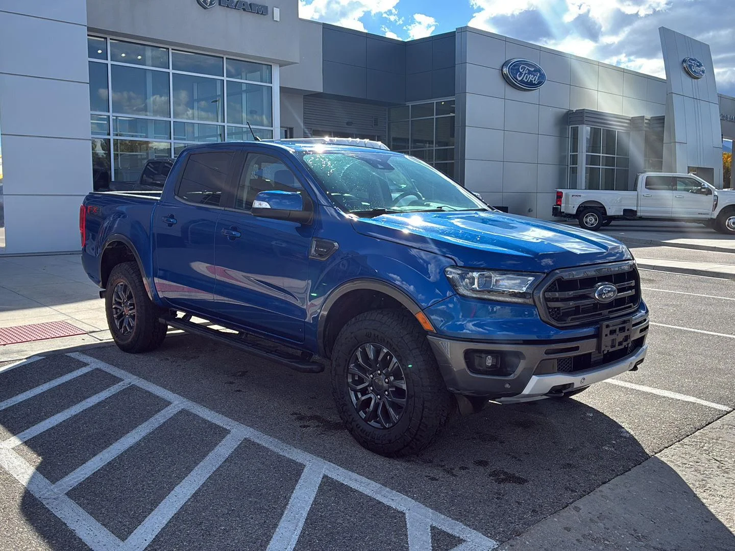 Used 2020 Lightning Blue Ford LARIAT image 2