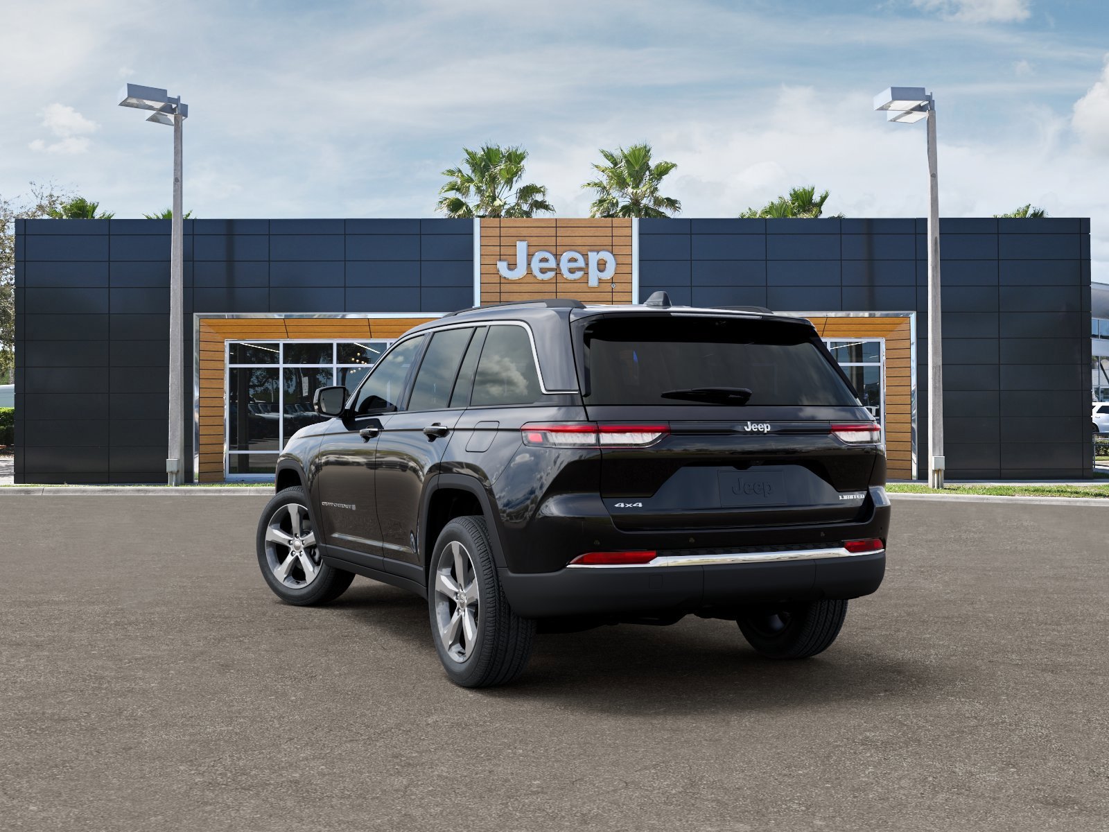 New 2026 Diamond Black Crystal Pearlcoat Jeep Limited image 3