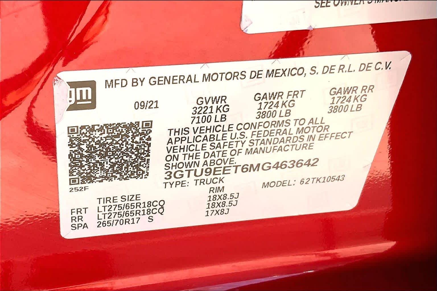 Used 2021 Cayenne Red Tintcoat GMC AT4 image 33