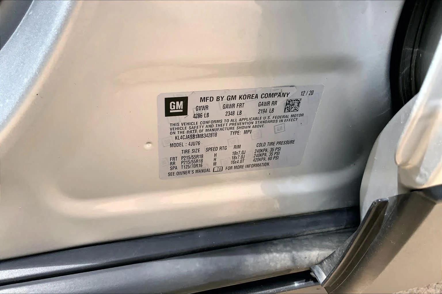 Used 2021 Includes (MDP) Anthracite lower exterior accent color, Paint code W598F. Buick Preferred image 33