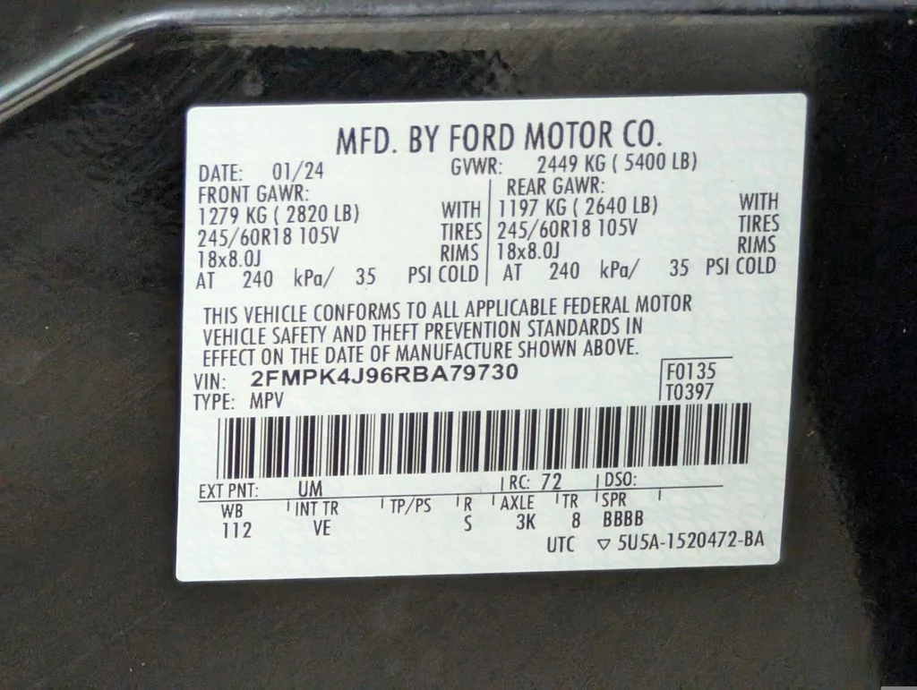 Certified Used 2024 Agate Black Metallic Ford SEL image 23