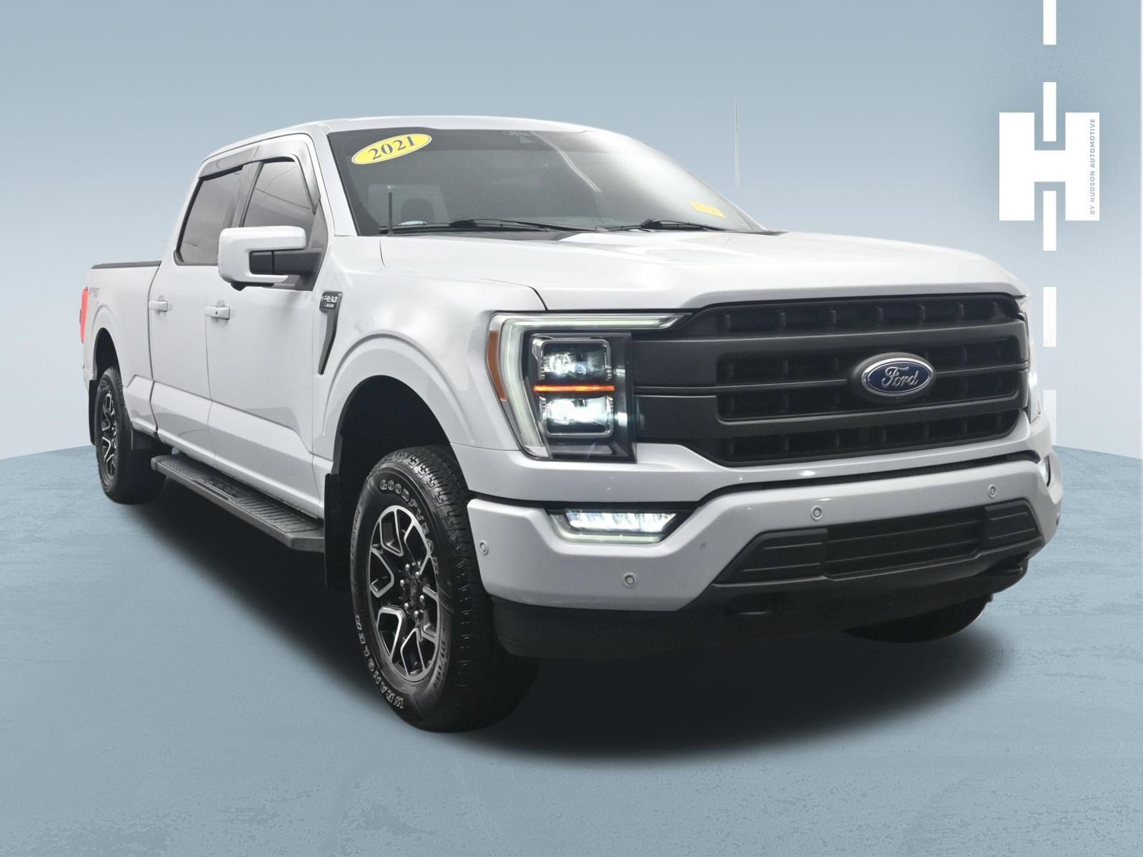Certified Used 2021 White Metallic Ford LARIAT image 3