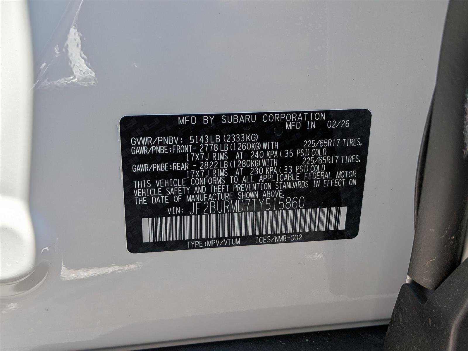 New 2026 CRYSTAL WHITE PEARL Subaru Wilderness image 39