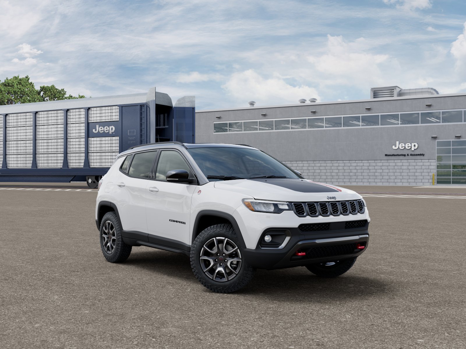 New 2026 Bright White Clear-Coat Exterior Paint Jeep Trailhawk image 3