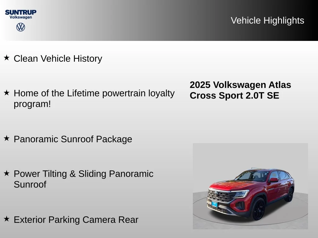 Used 2025 Red Metallic Volkswagen 2.0T SE w/Technology image 8