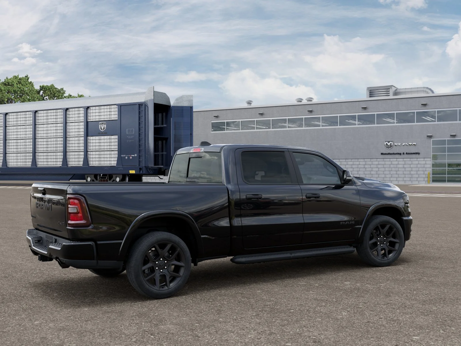 New 2027 Diamond Black Crystal Pearl-Coat Exterior Paint RAM LARAMIE image 2