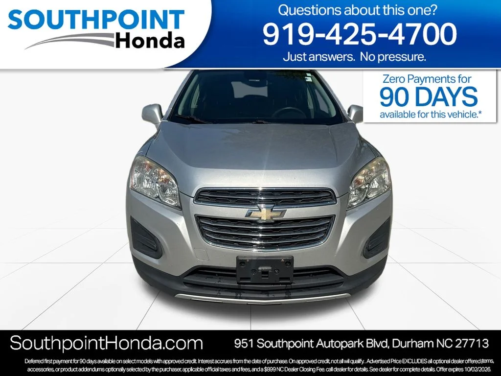 Used 2016 Chevrolet Trax LT with VIN 3GNCJLSB8GL250004 for sale in Durham, NC