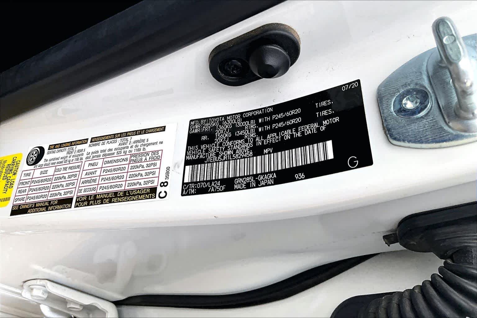 Used 2020 Blizzard Pearl Toyota Limited image 31