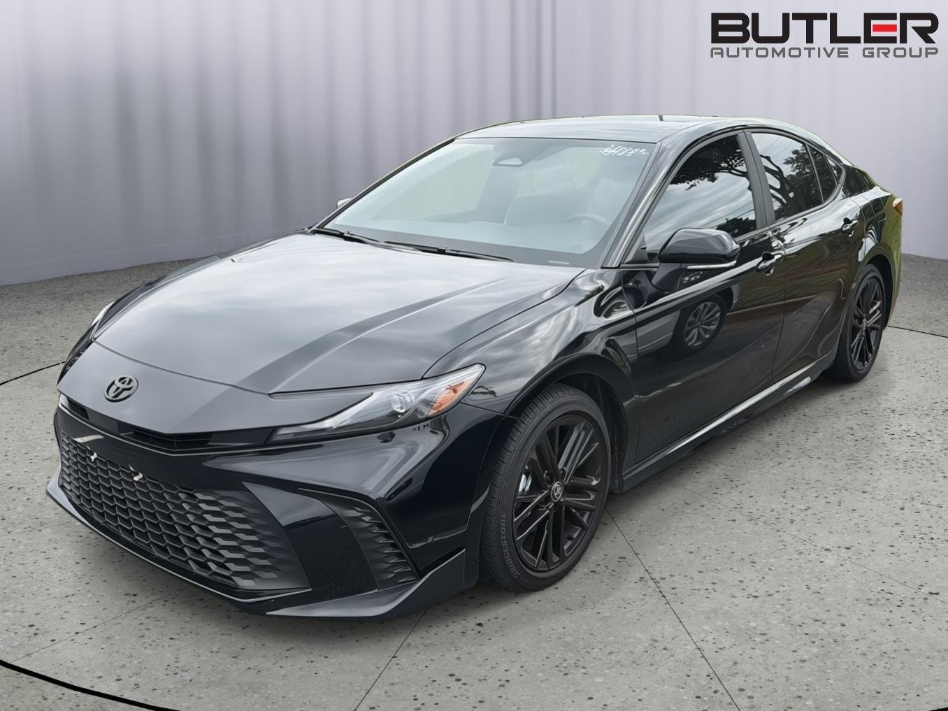 Used 2025 Midnight Black Metallic Toyota SE image 2