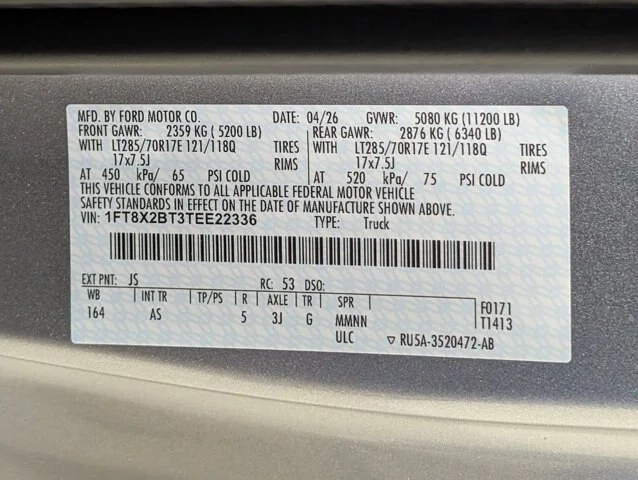 New 2026 Agate Black Metallic Ford F-250® XL image 59