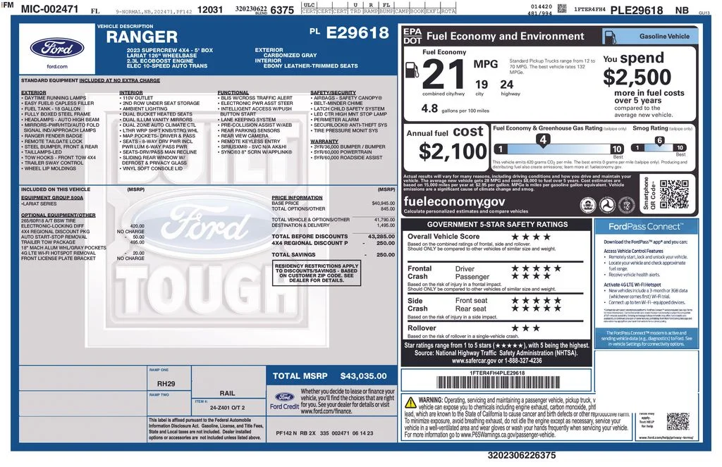 Certified Used 2023 Gray Ford Lariat image 7
