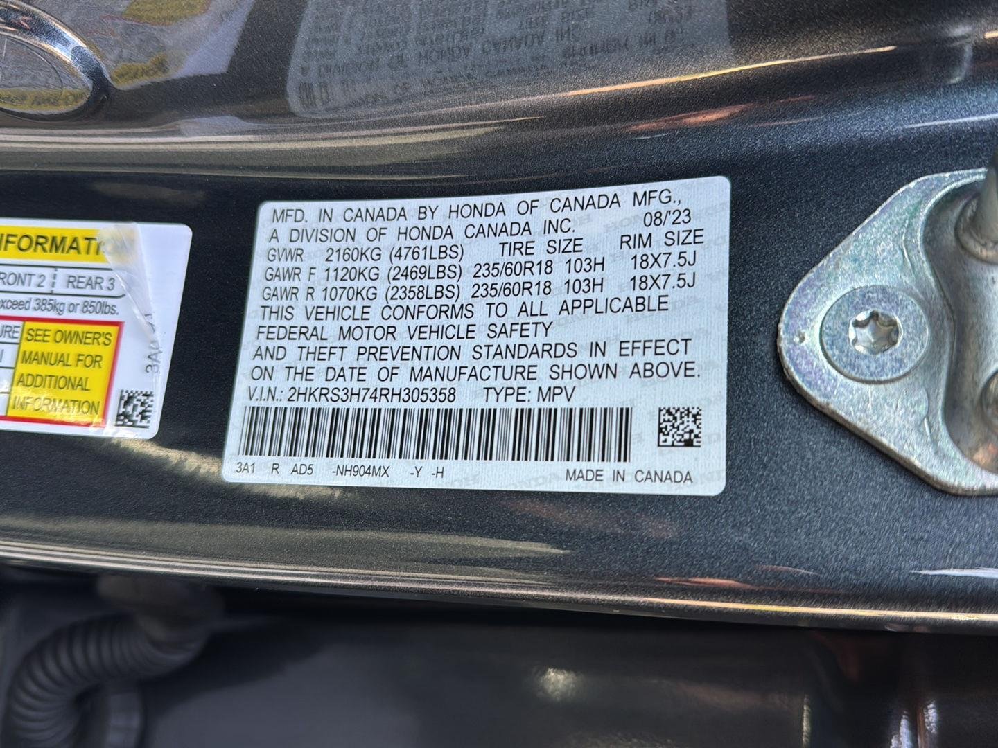 Used 2024 Meteorite Gray Metallic Honda EX-L image 36