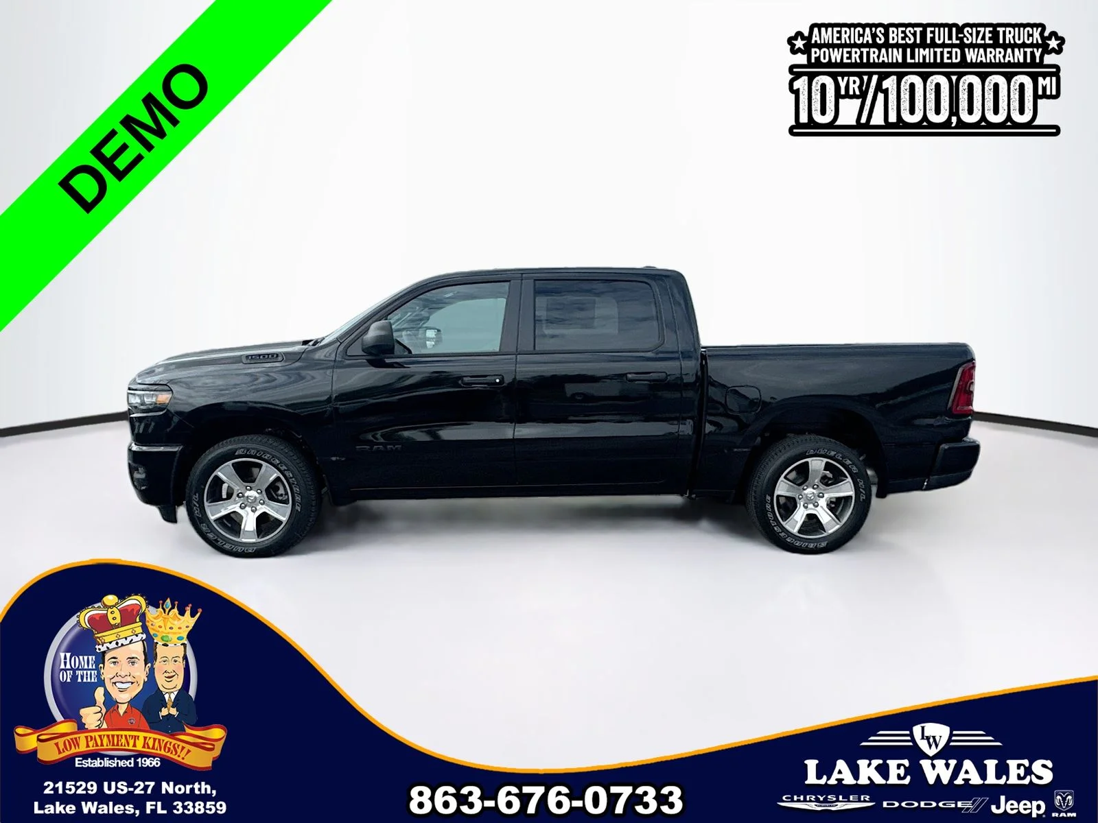 New 2026 Diamond Black Crystal Pearl-Coat Exterior Paint RAM  image 3