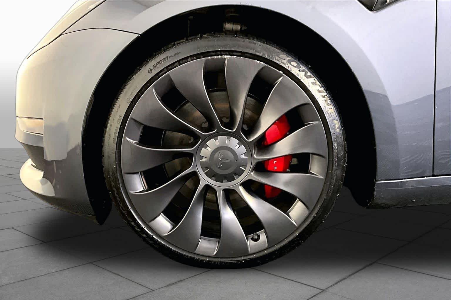 Used 2023 Midnight Silver Metallic Tesla Performance image 9