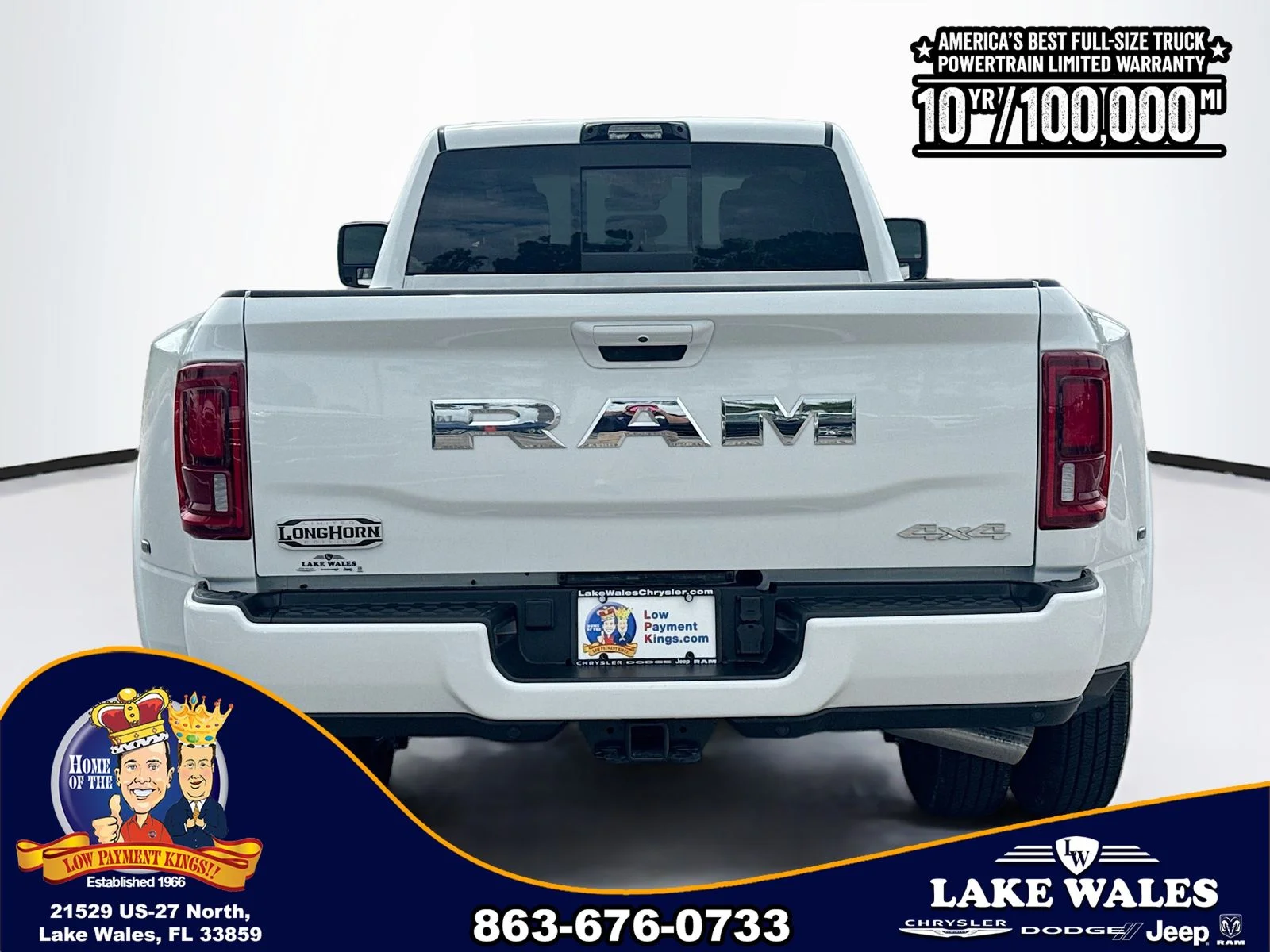 New 2026 Bright White Clear-Coat Exterior Paint RAM Longhorn image 5