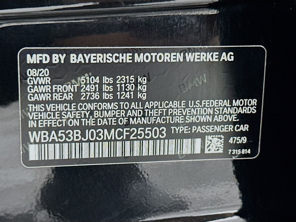 Used 2021 Black Sapphire Metallic BMW 540i image 33