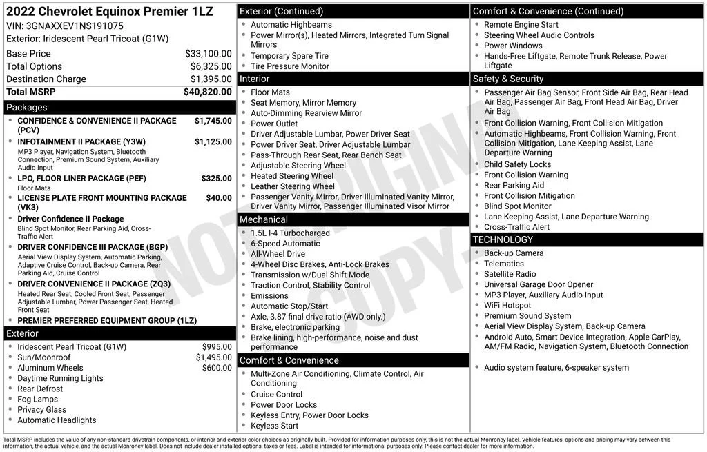 Certified Used 2022 IRIDESCENT PEARL TRICOAT Chevrolet Premier image 31