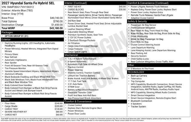 New 2027 Blue Hyundai SEL image 4