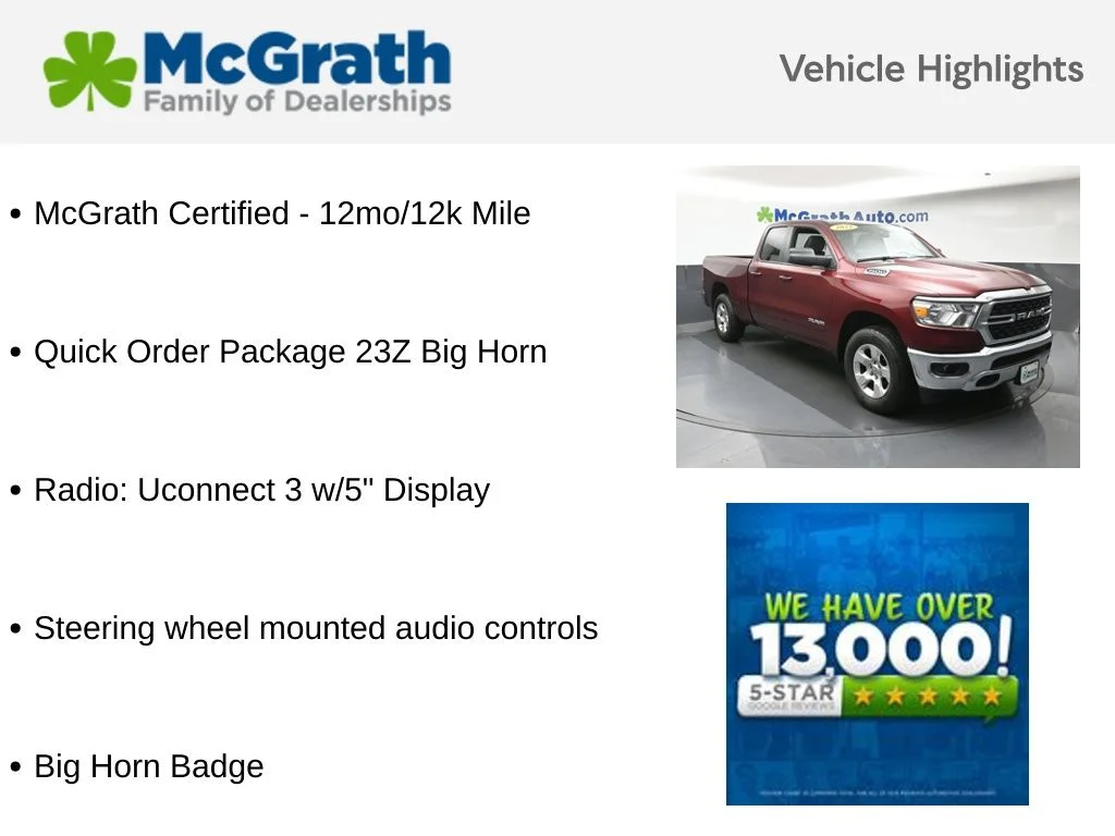 Certified Used 2022 Red Ram Big Horn/Lone Star image 6