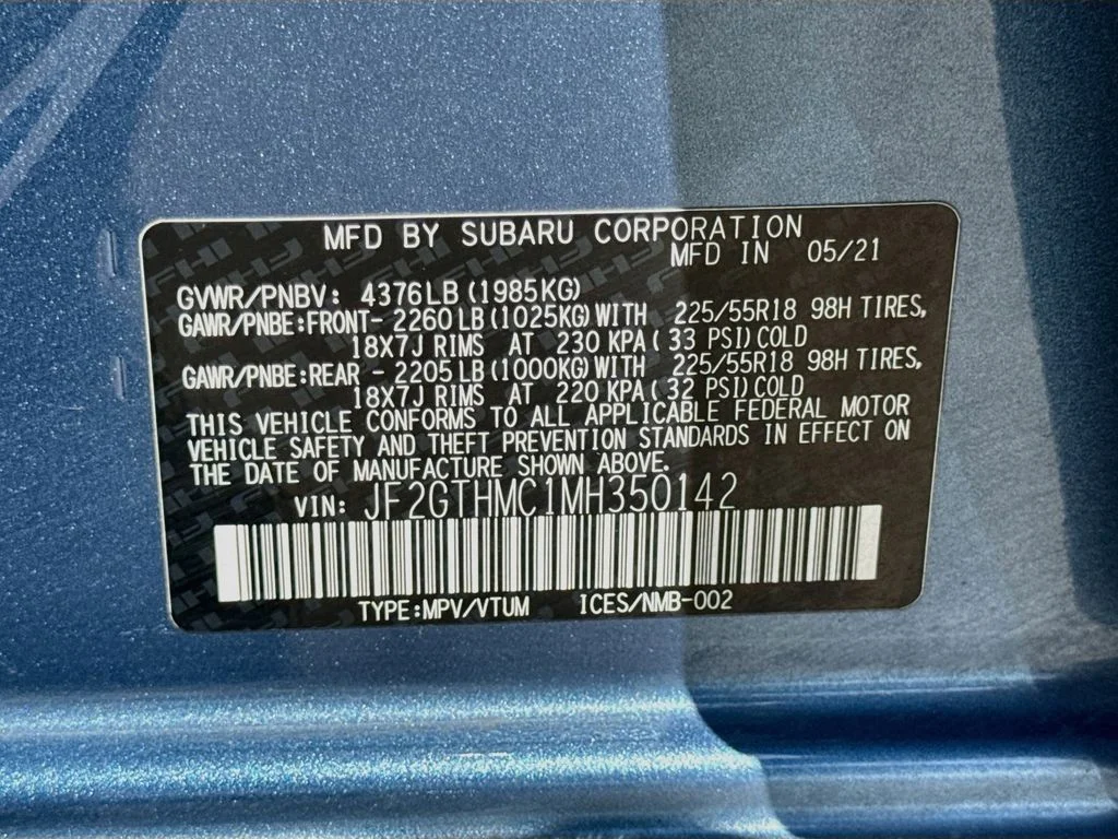 Used 2021 Blue Subaru Limited image 39