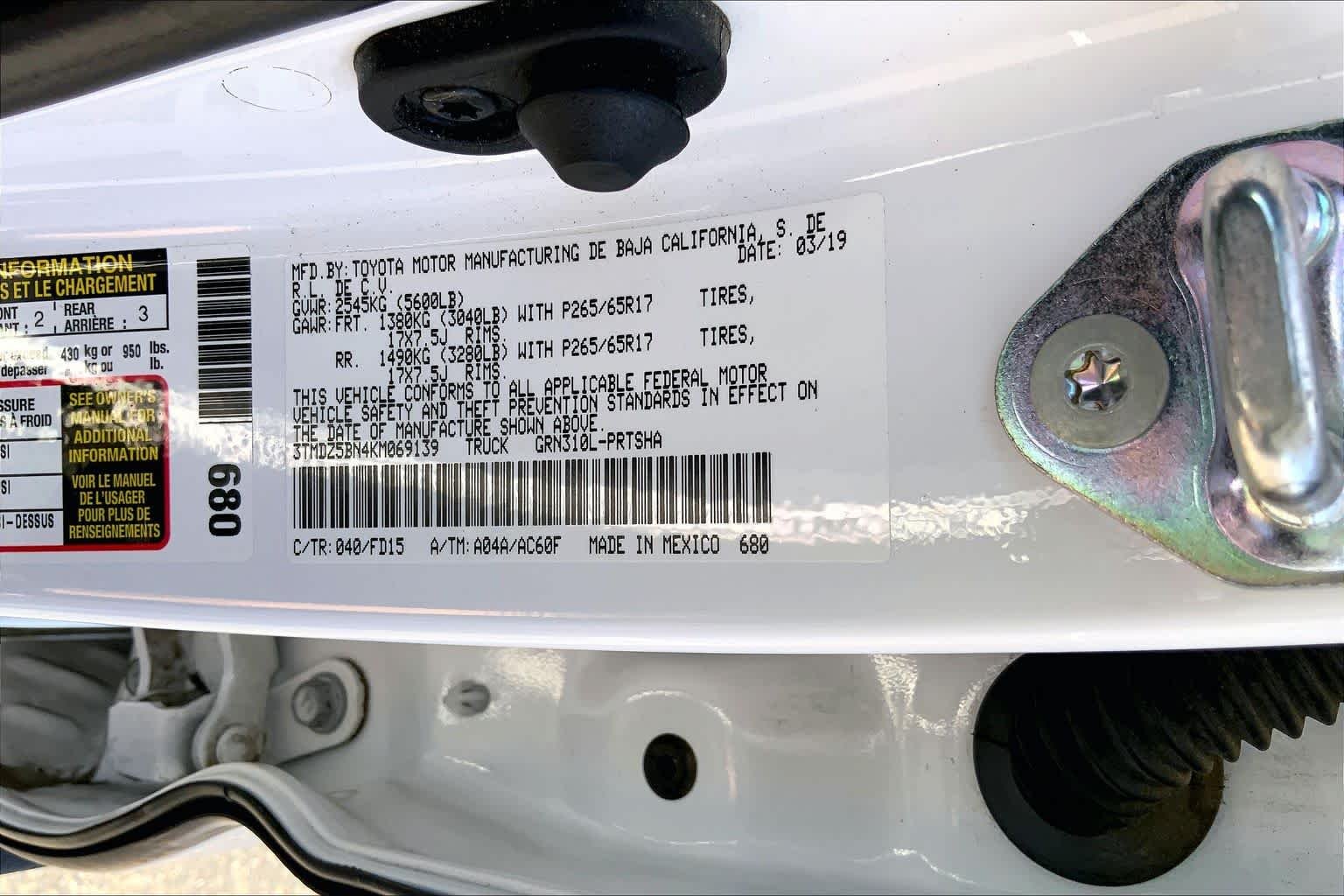 Used 2019 Super White Toyota TRD Sport image 29